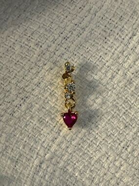 Nose Ring- Stud 20G Copper  Gold Tone Zirconia Nose Ring